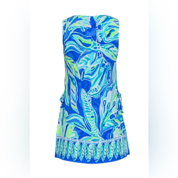 Lilly Pulitzer Donna Romper Beacon Blue Green Palm Passage ๐ - Picture 4 of 7